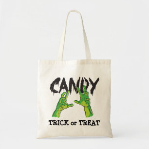 Zombie Hands Trick or Treat Budget Tote Bag