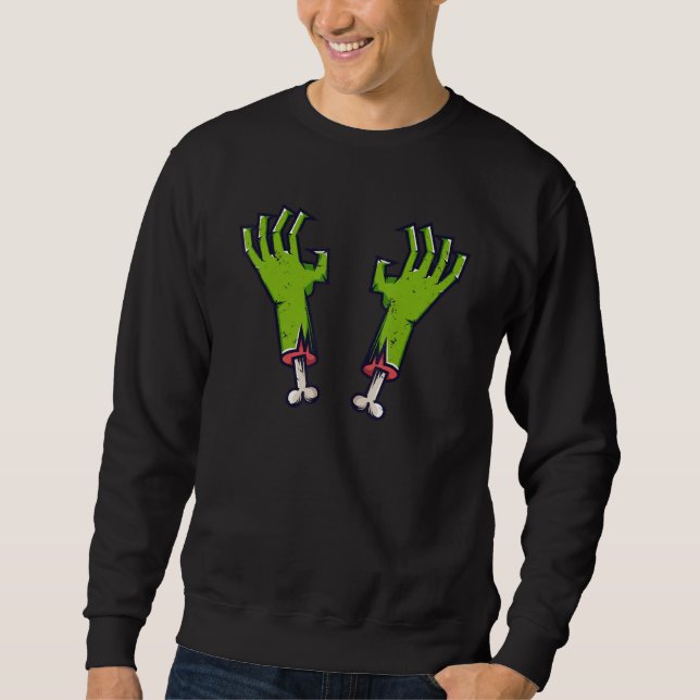 Zombie hands with bones sweatshirt (Front)