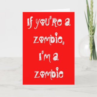 Zombie Happy Anniversary Card