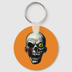 Zombie Head Key Ring