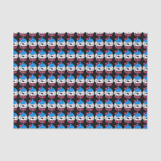 Zombie Heart Cupcake Tissue Paper (Front)