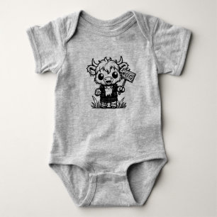 Zombie Highland Cow Baby Bodysuit