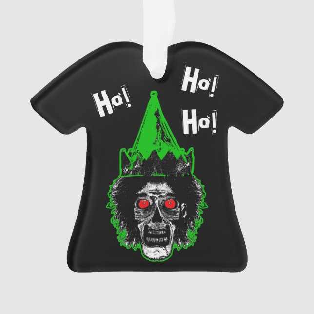 Zombie - Ho! Ho! Ho! on Black Ornament (Front)
