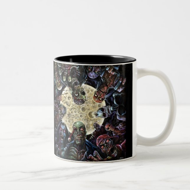 Zombie horde attack Two-Tone coffee mug (Right)
