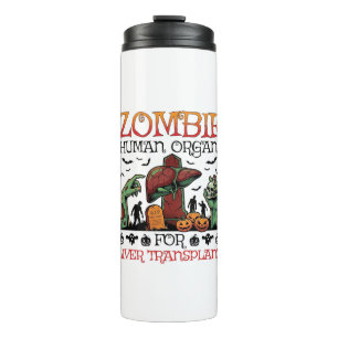 Zombie Human Organs Liver Transplant Halloween Gra Thermal Tumbler