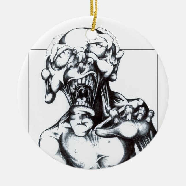 Zombie Hunger Ceramic Ornament (Front)