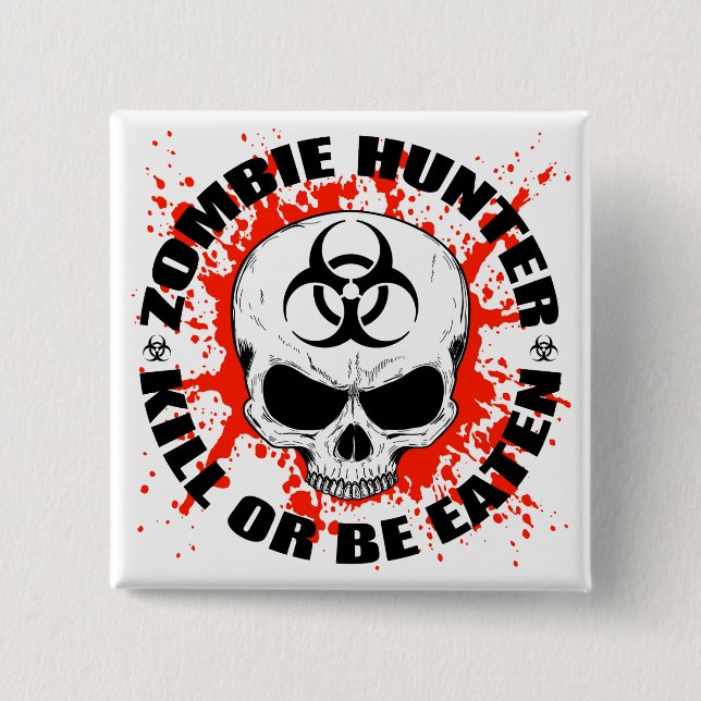 Zombie Hunter 3 15 Cm Square Badge (Front)