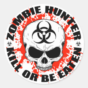 Zombie Hunter 3 Classic Round Sticker