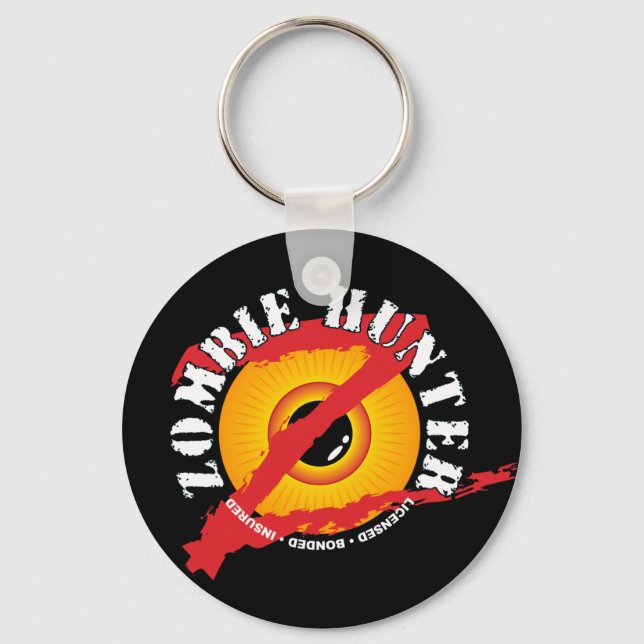 Zombie Hunter Badge Keychain (Front)
