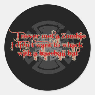 Zombie Hunter Classic Round Sticker