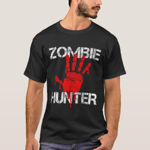 Zombie Hunter Halloween Hunting Blood Hand Outfit  T-Shirt
