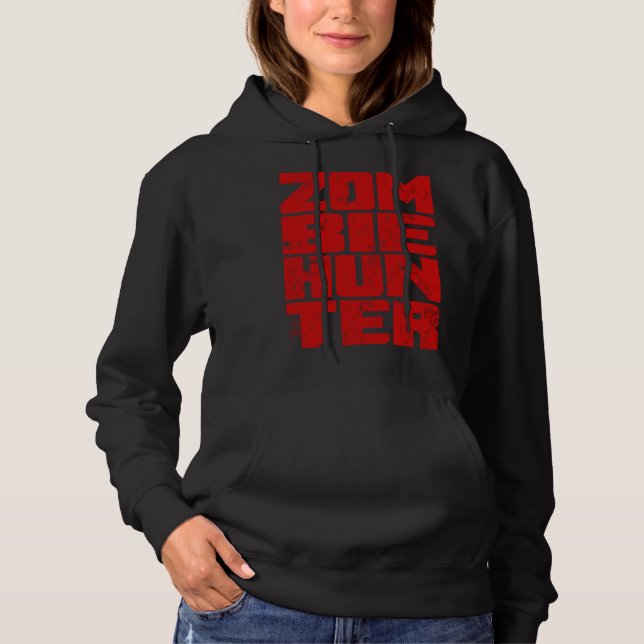 Zombie Hunter  Halloween Hunting Blood Outfit Hoodie (Front)