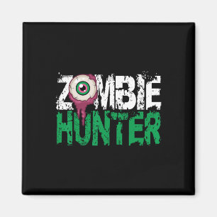 Zombie Hunter Halloween Shirt Cute With An Eye Hun Magnet