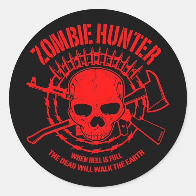 Zombie Hunter Sticker (Front)
