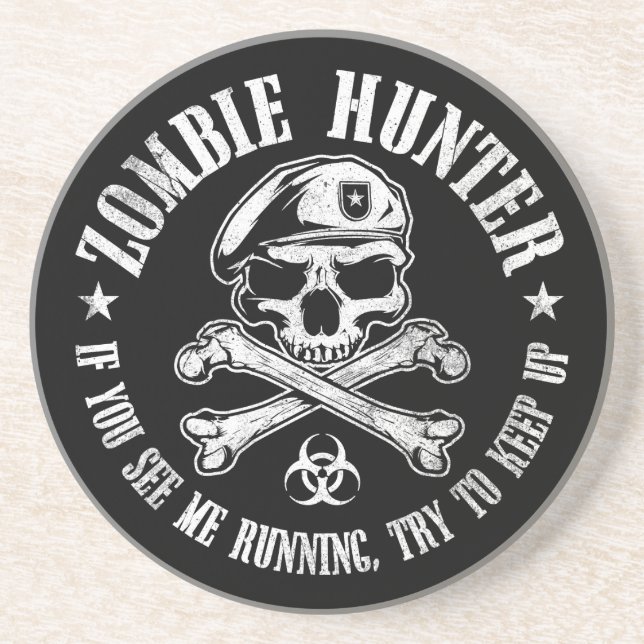 zombie hunter undead living dead coaster (Front)