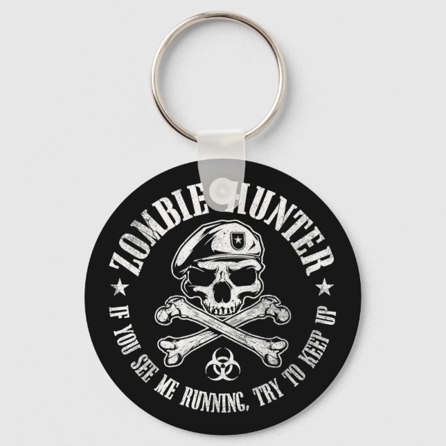 zombie hunter undead living dead key ring (Front)