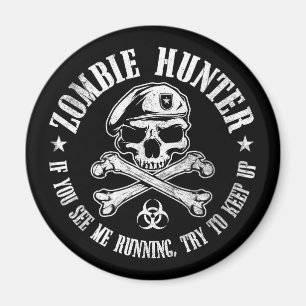 zombie hunter undead living dead magnet