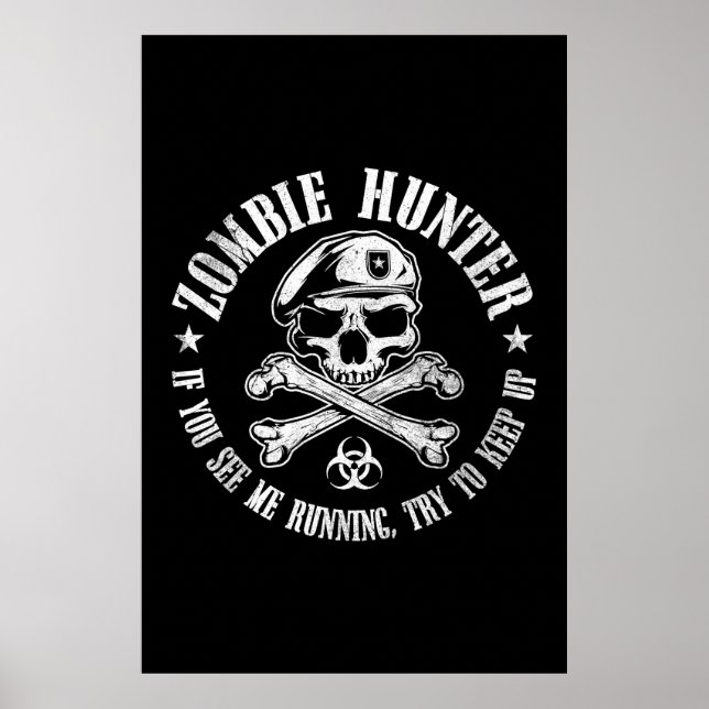 zombie hunter undead living dead poster (Front)