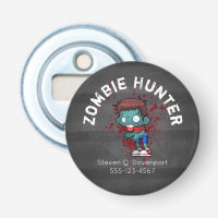 Zombie Hunter with Blood Splatter Creepy Cool