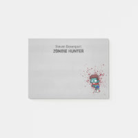 Zombie Hunter with Blood Splatter Creepy Cool