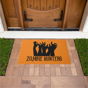 Zombie Hunters Halloween Doormat