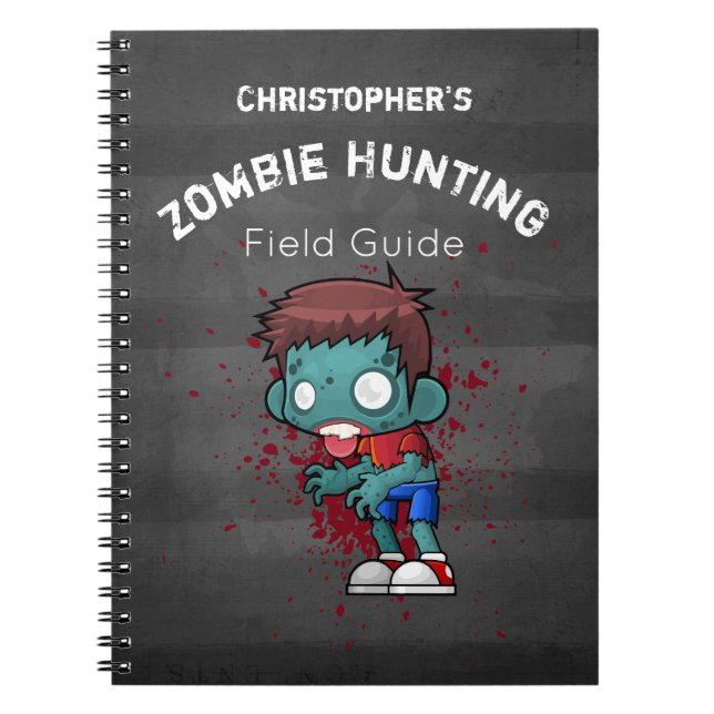 Zombie Hunting Field Guide Funny Notebook (Front)