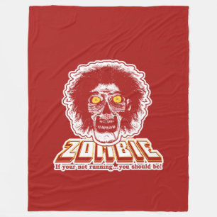 ZOMBIE if your not running you should be Red Fleece Blanket