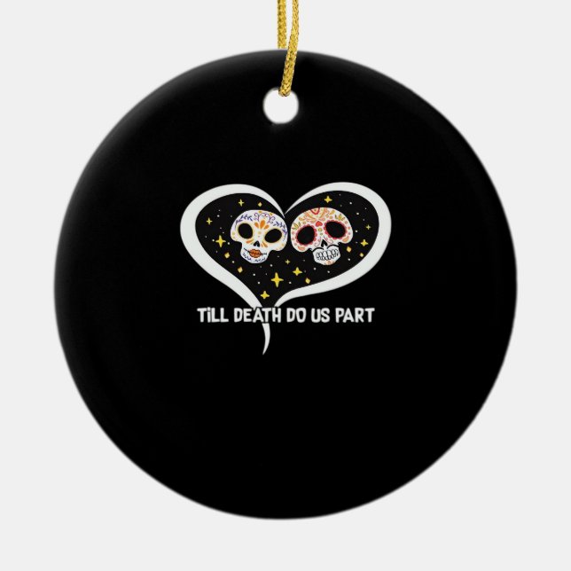 Zombie In Graveyard - Till Death Do Us Part Ceramic Ornament (Front)