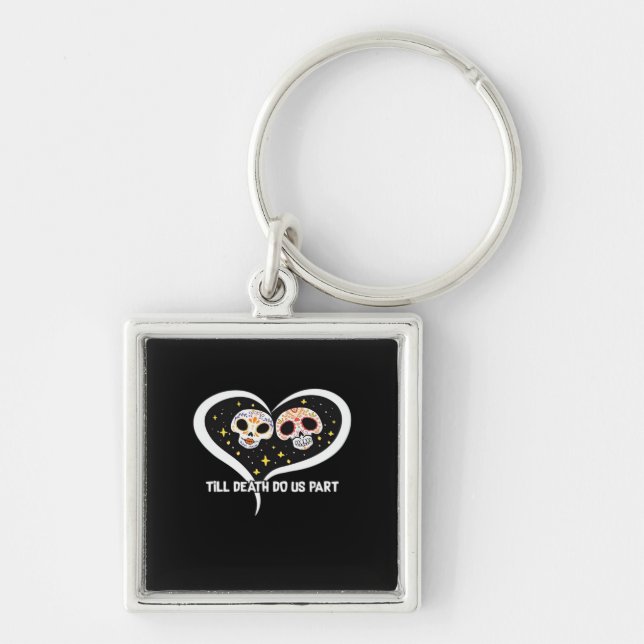 Zombie In Graveyard - Till Death Do Us Part Key Ring (Front)