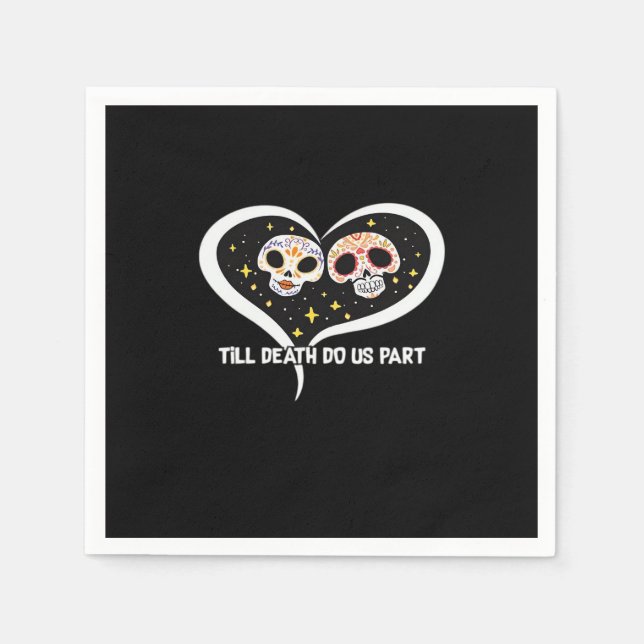 Zombie In Graveyard - Till Death Do Us Part Napkin (Front)