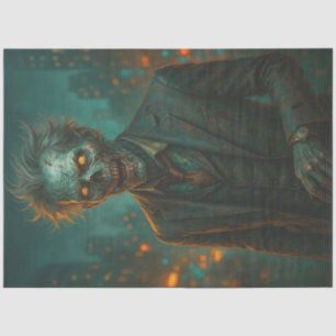 Zombie in Urban Dusk Gothic Halloween Undead Tissue Paper