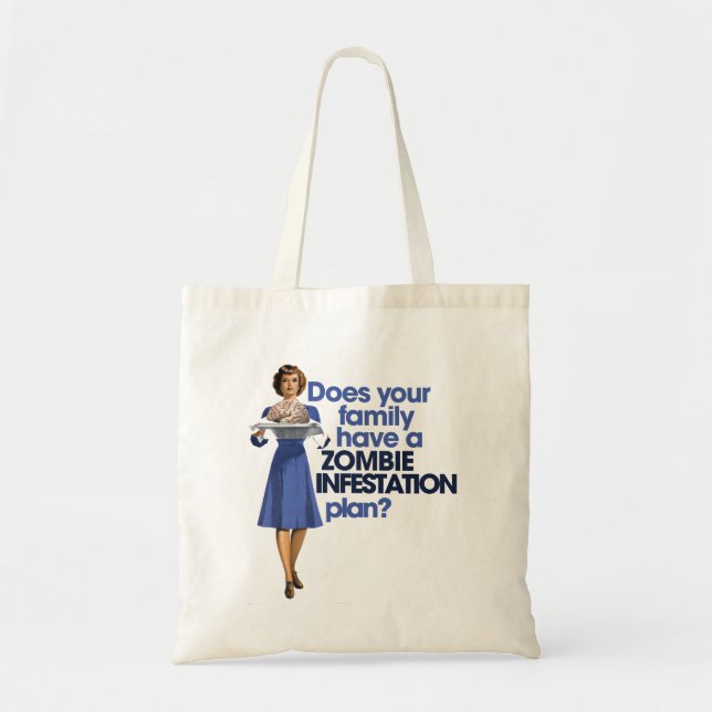 Zombie Infestation Plan Tote Bag (Front)