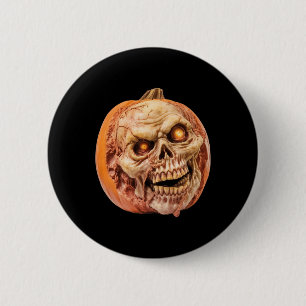 Zombie-Inspired Horror Pumpkin Funny Halloween 6 Cm Round Badge
