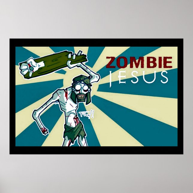 Zombie Jesus Art Nouveau Poster (Front)