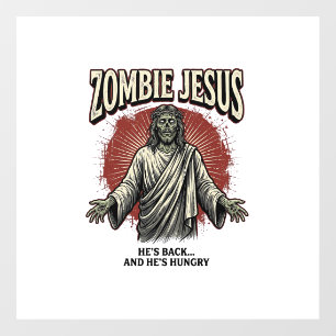 Zombie Jesus Vintage Engraving Funny Shirt Design_