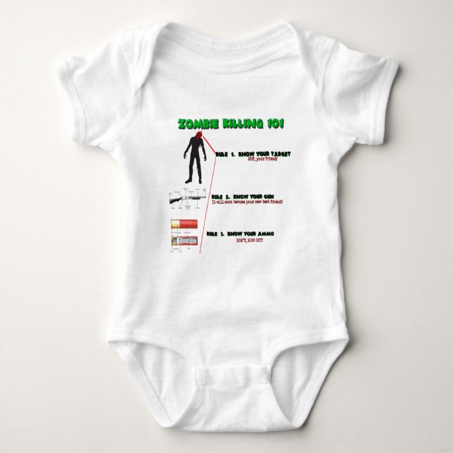 ZOMBIE Killing 101 Baby Bodysuit (Front)