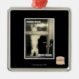 Zombie Kitteh Metal Ornament