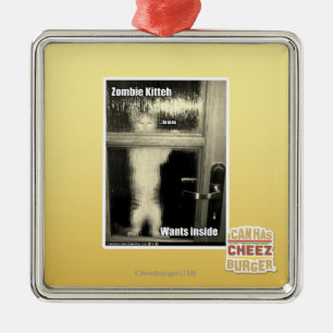 Zombie Kitteh Metal Tree Decoration