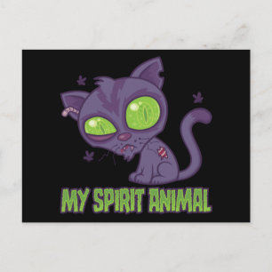 Zombie Kitten Is My Spirit Animal Postcard