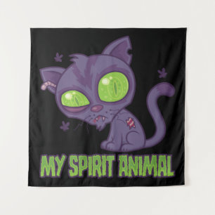 Zombie Kitten Is My Spirit Animal Tapestry