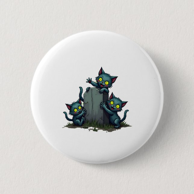Zombie Kitten Uprising 6 Cm Round Badge (Front)