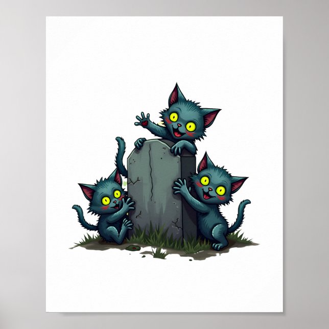 Zombie Kitten Uprising Poster (Front)