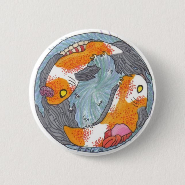 Zombie Koi button (Front)