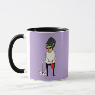 Zombie Lady with Dog “Happy Halloween Boo-ti-ful" Mug