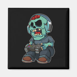 Zombie Lazy Halloween Costume Funny Gaming Video-g Magnet