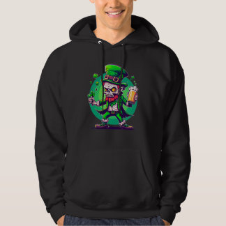 Zombie Leprechaun  Irish  St Paddy's Beer  1 Hoodie