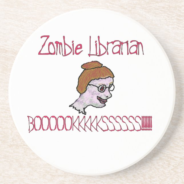 Zombie Librarian Coaster (Front)