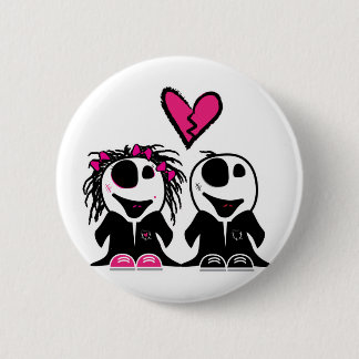 ZOMBIE LOVE 6 CM ROUND BADGE