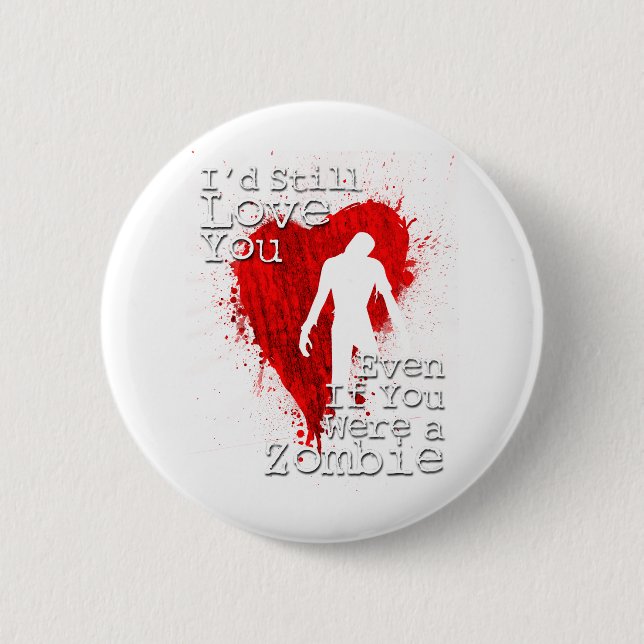 Zombie Love 6 Cm Round Badge (Front)