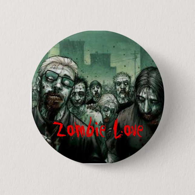 Zombie Love 6 Cm Round Badge (Front)